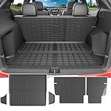 powoq Trunk Mat Compatible with 2018-2024 Chevrolet Equinox/GMC Terrain Cargo Mat Backrest Mat Cargo Liner Replacement for 2018-2024 Chevy Equinox/GMC Terrain Accessories (Trunk Mat + Backrest Mat)