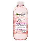 Garnier Micellar Water with Rose Water and Glycerin, Hydrating Facial Cleanser & Makeup Remover, For All Skin Types, Vegan, Cruelty Free, 13.5 Fl Oz (400mL), 1 Count