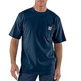 Carhartt Men's Loose Fit Heavyweight Short-Sleeve Pocket T-Shirt (Also Available in Big & Tall), Navy, 5X-Large