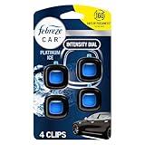 Febreze Car Air Freshener Vent Clip Platinum Ice Scent, .07 oz. Car Vent Clip, Pack of 4