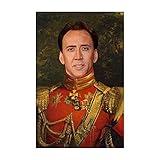 Nicolas Cage Poster - Funny Celebrity Art - Faux Oil Painting Print - Novelty Pop Culture Artwork Gift