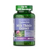 Puritan's Milk Thistle 4:1 Extract 1000mg 180 Softgels (Silymarin) Liver Health