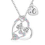 fonkup 18K Gold Plated Mermaid Girls Necklace - AAA+ Cubic Zirconia Mermaid Pendant With Name Gifts for Girls, Teens, Young Adults, Fantasy Enthusiasts, Children