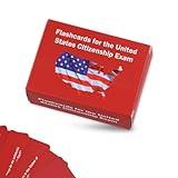 2024 US Citizenship Flash Cards, 3.74 x 2.6 x 1.7 Inch Naturalization Test Study Guide American Civics 100 USCIS Questions Answers Flashcards