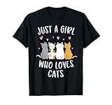 Just A Girl Who Loves Cats Cute Cat Lover T-Shirt