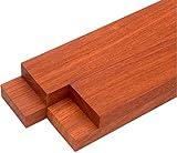 Woodchucks Wood 3/4 Inch x 2 Inch x 16 Inch Solid Padauk Lumber Boards as Cutting Board Wood (6 Pack)