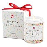 Lihome Happy Birthday Candle - Birthday Gifts for Women, Men, Mom, Dad, Sister, Teacher, Friends - Best Gifts for Her Ideas, Natural Soy Wax Vanilla Scented Candles