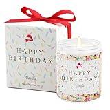 Happy Birthday Candle - Birthday Gifts for Women, Best Friend Birthday Gifts Ideas, Natural Soy Wax Vanilla Scented Candles