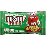 M&M'S Minis Milk Chocolate Red & Green Christmas Candy Baking Bits, 10 Oz Bag