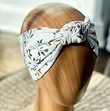 1 Pcs Spring Vines Headband Knot, Twist Womens 100% cotton, Perfect For Everyday Wear, Workouts, Travel, Accessorizing Your Favorite Spring and Summer Looks (White, Green, Brow, Knotted style)