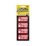 Premium Gas Only Sticker, High Octane Labels 91, 93 Stickers for ATVs, Sports and Race Cars - Weather Proof, Extreme Stick, Commercial Grade by Fuel Stickers - USA Made (2x1 inch), 20 Labels