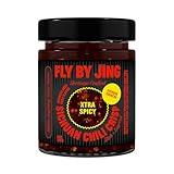 FLYBYJING Xtra Spicy Sichuan Chili Crisp: Premium Chili Oil w/Crunchy Garlic and Shallots - Spicy, Savory, Vegan, Sugar Free Hot Sauce - Good on Noodles, Proteins, Veggies & Anything, 6oz (Pack of 1)