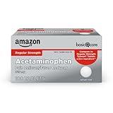 Amazon Basic Care Pain Relief, Acetaminophen Tablets 325 mg, Regular Strength, Pain Reliever and Fever Reducer, 100 Count (Packaging may vary)