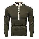 NP Spring Men's Button Shirts Slim Fit Long Sleeve Men Shirt Blouse Green