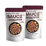 Always Fresh, Two Servings, Savory Provencal Gourmet Pasta Sauce (2-pack), Le Sauce & Co., Imported Italian San Marzano Tomatoes, Tomato Sauce, Spaghetti Bolognese, All Natural Spaghetti Meat Sauce