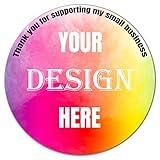 Custom Personalized Labels - 100-500 Stickers with Any Image, Logo, and Text for Business, Thank You Labels (Circle, 2.5 Inch)