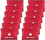 AOUTACC 12 Pack First Aid Kit Empty Bag, Travel Empty First Aid Kit Pouch Bag for Emergency at Home, Office, Car, Outdoors, Boat, Camping, Hiking(Bag Only)