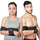 Wonder Care-Left Right Shoulder Immobilizer Arm Sling Elastic Brace for Clavicle Collar Bone Dislocation Subluxation Shoulder stabilizer Compression Brace After Rotator Cuff Surgery- Black-Size 1