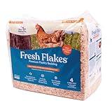 Manna Pro Fresh Flakes | Chicken Coop Bedding | Pine Shavings for Chicken Bedding | 4 Cubic Feet