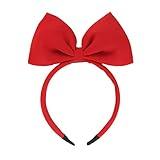 MXXGMYJ Bow Headband for Women Girls - Large Red Bow Headband/Headwraps/Hairband/Headwear for Birthday Valentines Day Christmas Gifts Fashion Party Cosplay Costume Accessories