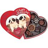 Sampler Assorted Valentine's Chocolate Heart Gift Box - Milk & Dark Chocolate Assorted Truffles - Fancy Pet Heart Gift Box (Design May Vary)