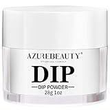 AZUREBEAUTY Clear Dip Powder for Nails, Essential Transparent Dipping Build Powder Crystal French Art Starter Manicure Beginner DIY Salon Home Gift, 1 Oz/28g