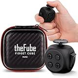 PILPOC theFube Fidget Cube, 6-Sided Stress Relief Infinity Cube for Adults & Kids, Boosts Concentration, Mindfulness Aid, Silent & Audible Modes. Stocking Suffers for Kids and Adults (Midnight)