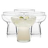 Libbey Stemless Margarita Glasses Set of 6, Modern Margarita Glasses, Lightweight, Unique Bar Glasses, Lead-Free Margarita Set, 10.25 ounces