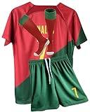 Boys Soccer Jerseys Training Uniform Soccer Jerseys for Kids Youth Soccer Fans Jerseys Gift Kit Set (US, Age, 10 Years, 11 Years, Red)