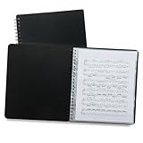 Binditek 1 Pack Sheet Music Folder, 40 Double-Sided Sleeves Display 80 Pages, 40-Pocket Music Binder Organizer for Letter Size, Sheet Music Holder with Metal Wire Binding Spine, Black, for Christmas