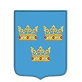 Sweden Medieval Coat of Arms 3.5" Embroidered Iron or Sew-on Patch Heraldry Armorial History Family Crest