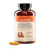 NatureWise Curcumin Turmeric 2250mg | 95% Curcuminoids & BioPerine Black Pepper Extract | Advanced Absorption for Joint Support [2 Month Supply - 180 Count]