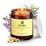 Bersiler Aromatherapy Candles, Scented Candles, 7OZ Lavender Eucalyptus Candles Stress Relief and Relax for Home & Bedroom Gift for Women Birthday Christmas, Soy Wax Candle