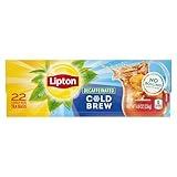 Lipton Decaf Cold Brew Iced Tea Bags, Family Size Iced Tea Bags, 22 Total Tea Bags