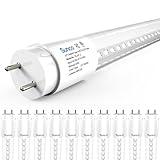 Sunco 10 Pack T8 LED Bulbs 4 Foot, 48 Inch Tube Light Bulbs Fluorescent Replacement, Single or Double Ended Hybrid Type A+B, 2400 LM, 20W, 5000K Daylight, Clear Lens ETL