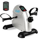 Vive Under Desk Bike Pedal Exerciser - Stationary Exercise Leg Peddler - Low Impact, Portable Mini Cycle Bike for Under Your Office Desk - For Arm or Foot - Small, Sit-Down Recumbent Equipment Machine