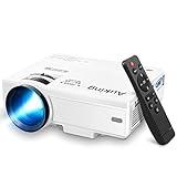 AuKing Projector, 2024 Upgraded Mini Projector, Full HD 1080P Home Theater Video Projector, Compatible with HDMI/USB/AV/Smartphone/TV Box/Laptop