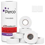 Perco 1 Line White Labels - 1 Sleeve, 8,000 Blank Price and Date Gun Labels for Perco 1 Line Price and Date Guns