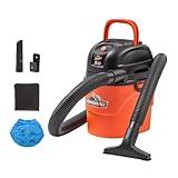 Armor All® AA155 1.5-Gallon 2 Peak HP Portable Wet/Dry Vacuum, Orange