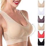 Generic Womens Clothing Warehouse Summer Womens New Bras 2024, Breathable Cool Liftup Air Bra Plus Size Padded No Underwire Full Support Sports Comfy Bras amazonamazon Khaki-A XL