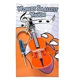 MunnyGrubbers - Original World's Smallest Violin Toy Keychain With Playable Sad Music - Mini Tiny Violin Keychain with Sound - Meme - Novelty - Funny - Joke - Gift - (WSV-V1-1P)