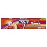 Hefty Slider Jumbo Storage Bags, 2.5 Gallon Size, 12 Count