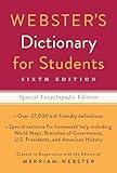 Webster's Dictionary for Students, Special Encyclopedic, Sixth Edition, Newest Edition