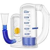 Incentive Spirometer Adult, Breathing Exercise Device for Lungs, Deep Breathing Trainer for Adults - 5000ml Volume Measurement with Flow Rate Indicator