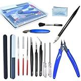 JUNYAOHSU Gundam Model Tool Kit, 28pcs Hobby Building Tool Set, Modeler Basic Tools Craft Set for Cars, Airplanes, Buildings, Gundam, Robots Models Repairing and Fixing