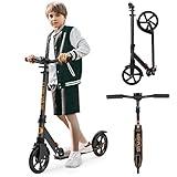 WAYPLUS Lightweight Kick Scooter for Kids, Teens & Adults, Orange, 8-Inch, ABEC9 Bearings, Adjustable Height 3.9-6.2FT, Foldable, Quick Response Service