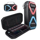 SUPCASE for Nintendo Switch 2 Carrying Case 2025, [12 Game Card Storage] [Military-Grade Protection] Spacious Portable Hard Shell Travel Bag for Nintendo Switch 2 Console & Accessories, Blue/Red