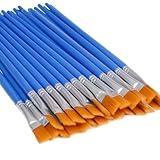 UPINS 30 Pcs Flat Paint Brushes, Small Brush Bulk for Detail Painting