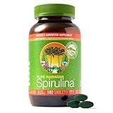 Nutrex Hawaii, Pure Hawaiian Spirulina - 1000 mg Tablets - Hawaiian Grown Natural, Nutrient Rich Superfood - Immune Support, Detox & Energy – Vegan Complete Protein, Non-GMO, Original, 180 Count