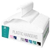 NEATERIZE Clothes Hangers 16 Pack White - Plastic Hangers - Ganchos Colgar Ropa